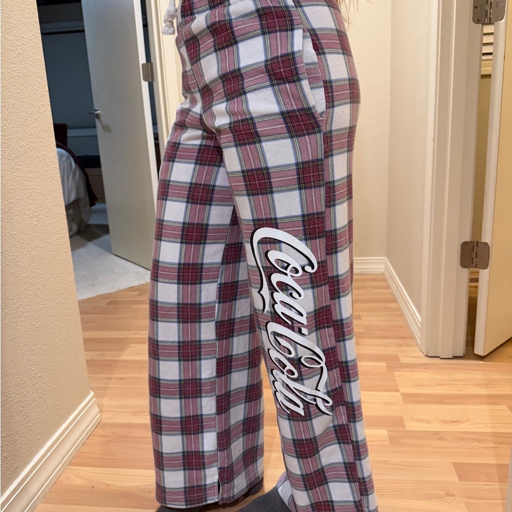 Coca-Cola Red and White Plaid Pants